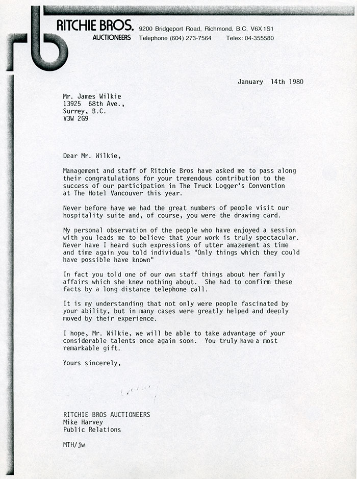 Letter from Client