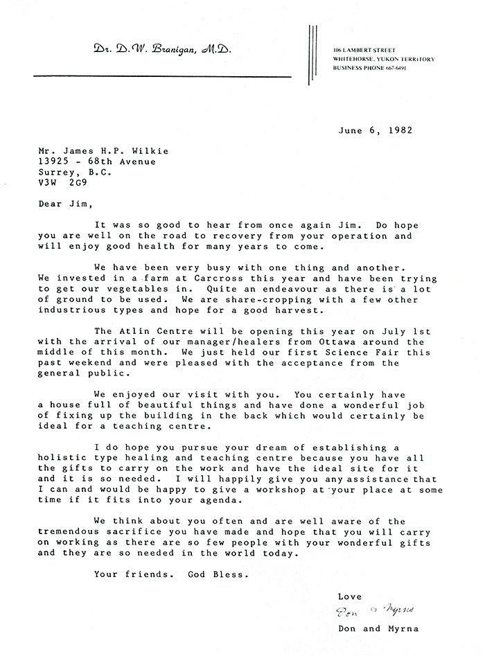 Letter from Client